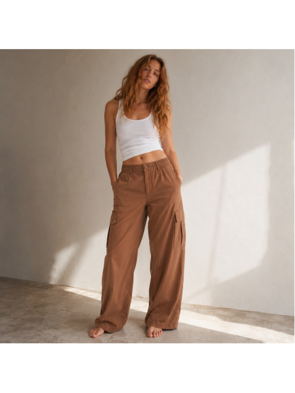 Aerie OFFLINE Lightweight Wide Leg Cargo Pants NWT S